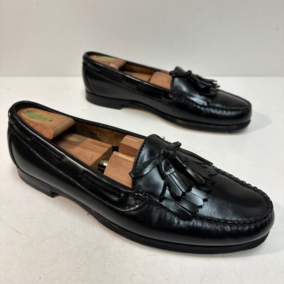 NEW HEELS Cole Haan Tassel Loafers Kiltie Black Made in Maine USA 11.5 D - Picture 5 of 13